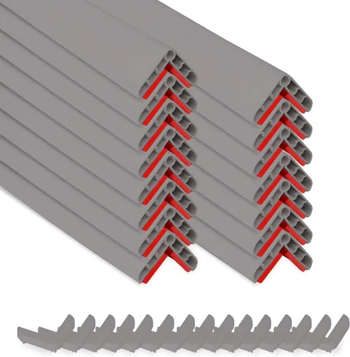 Vista 8 de Rubber Bond Protector de borde de esquina de pared, protectores de esquinas a prueba de bebés de 1 x 1 x 36 pulgadas, tiras de borde autoadhesivas