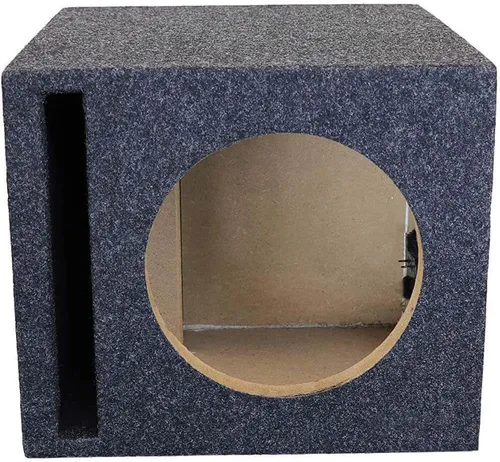 Vista 2 de Caja de subwoofer universal alfombrada, 12" de un solo puerto, S12V - Caja abierta