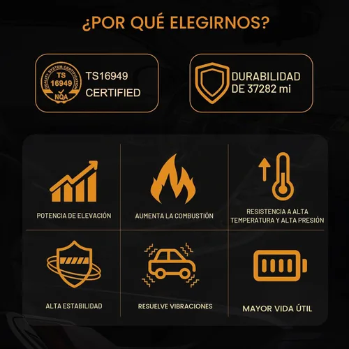 Vista 6 de Juego de 4 bobinas de encendido compatibles con Honda Accord 2003-2007, Civic 2002-2011, CRV 2002-2009, Element 2003-2011, Acura RSX 2002-2006 y más
