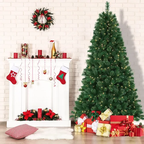 Vista 7 de Jeco Inc. 7.5 Feet. Pre-Lit Artificial Christmas Tree with Metal Base
