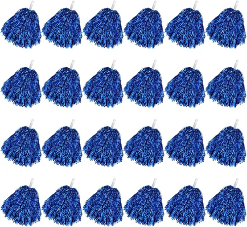 Vista 12 de Pompones de animadora a granel para deportes a granel de plástico para bailar y bailar, con asas de plástico para rooters que animan, animadoras
