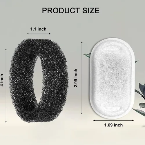 Vista 6 de Filtros de fuente de agua para gatos para dispensador de fuente de agua de acero inoxidable para mascotas de 108oz/3.2L y 67oz/2L, filtro