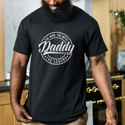 Vista 2 de The Man The Myth The Legend Shirt, Dad Shirts For Men, Daddy T-shirt Plus Size, 1st Fathers Day Gifts From Daughter, Son, Wife, New Dad Gifts