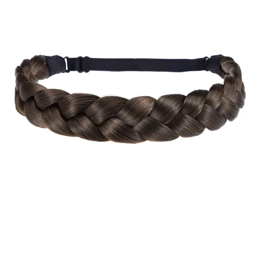 Vista 11 de Diadema trenzada para mujer, 3 hebras, banda trenzada gruesa Estilo rápido, aspecto natural, ajuste elástico suave, sensación ligera, sujeción