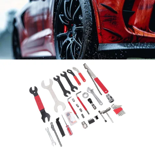Vista 5 de FTVOGUE Kit de herramientas de bicicleta de 45 Uds. Herramientas de mantenimiento de bicicletas Herramientas de reparación de bicicletas
