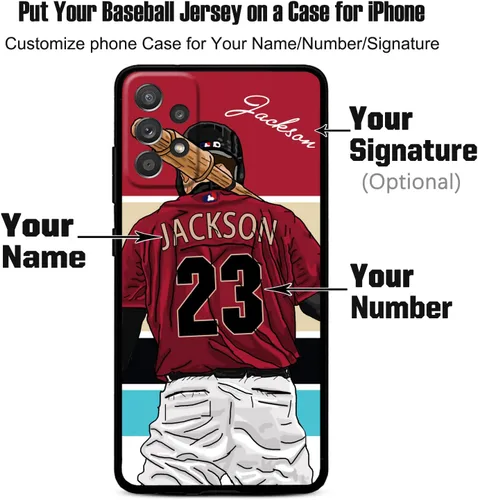 Vista 2 de Funda de béisbol personalizada con nombre y número para Samsung Galaxy Note 20/20 Ultra 10 Pro Note 9 8, silicona líquida con protección de cámara