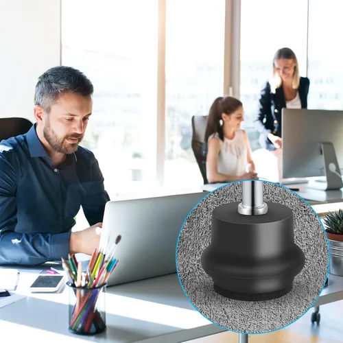Vista 6 de Omyoffice Juego de deslizadores para campanas de rueda de silla, 5,1000 Negro