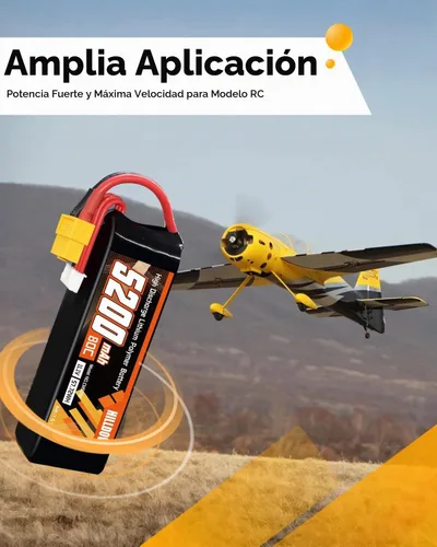 Vista 5 de Hilldow 3S Lipo Batería 80C 11.1V 5200mAh Soft Case RC Lipo Batería con conector XT60 para RC Avión Helicóptero Quadcopter Drone 1pcs