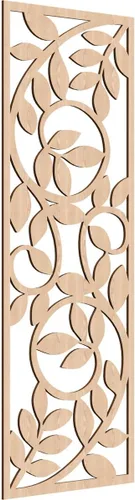 Vista 189 de 9 3/8"W x 24 3/8"H x 1/4"T Utica Decorativo Fretwork Madera Paneles de Pared, Abedul
