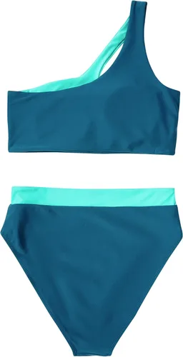 Vista 113 de MOOSLOVER Traje de baño de dos piezas con corte alto y cintura alta para mujer