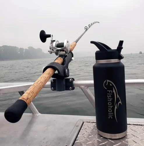 Vista 6 de Fishoholic Regalo de pesca – Vaso de acero inoxidable de doble pared – 20 onzas, 30 onzas y 36 onzas