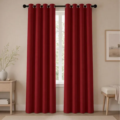 Vista 67 de Cortinas de oscurecimiento de habitación de 45 pulgadas de largo para dormitorio y sala de estar, cortinas térmicas aislantes con ojales