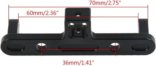 Vista 2 de RCLIONS Receptor de enganche de remolque de caída ajustable para 1/10º