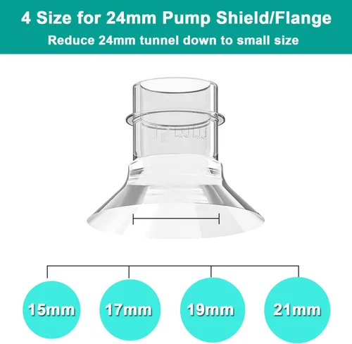 Vista 3 de 2 piezas de inserción de brida de 0.827 in, compatible con S9/S12/S9Pro/S12Pro piezas de extractor de leche portátil, reemplazo, escudo