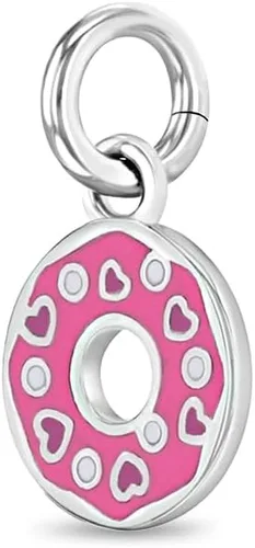 Vista 2 de Dijes de plata de ley 925 con temática de alimentos pequeños para niñas y adolescentes, adorables mini dijes para niñas pequeñas, accesorios