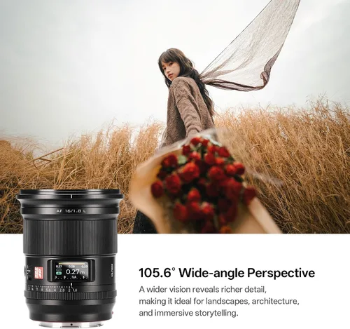 Vista 2 de VILTROX 16mm f/1.8 L Lens Full Frame Wide Angle Autofocus Lens with LCD Screen Compatible with L Mount Cameras Leica SL SL2 SL2-S SL3 SL3-S/Lumix S1