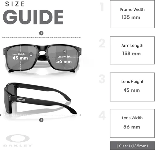 Vista 4 de Oakley Holbrook Asian Fit OO9244 - Gafas de sol de puente bajo para hombre, paquete con correa y kit de cuidado iWear de diseñador