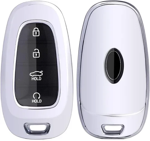 Vista 6 de Horande Funda para llavero de TPU para Hyundai Sonata Santa fe 2022 Tucson sin llave (azul)