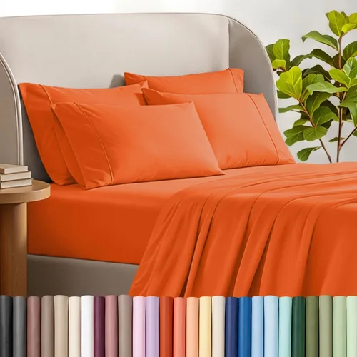 Vista 32 de Bare Home Hotel Luxury - Juego de sábanas Queen extra suave, 6 piezas, bolsillos profundos, ajuste fácil, refrescantes y transpirables, resistentes