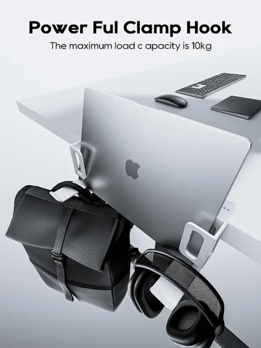 Vista 8 de NODOCA Almacenamiento de Laptop para Escritorio, Soporte Vertical de Laptop para Escritorio, Soporte Vertical de MacBook, con Soporte