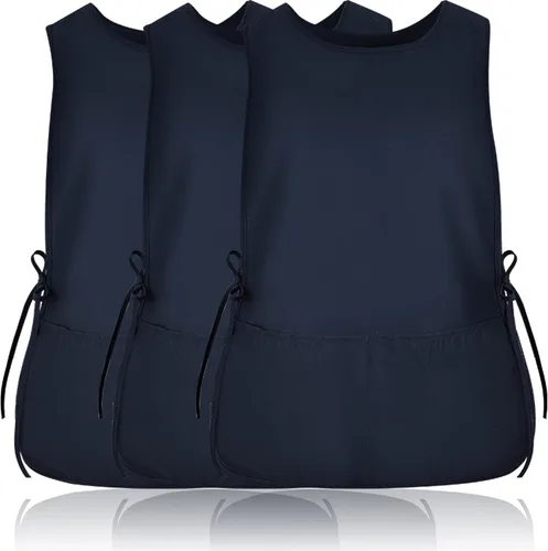 Vista 26 de TFTAFAN Delantal Cobbler Unisex Impermeable Delantal con 2 Bolsillos Profundos Art Smock para Pintar Limpieza Artiest Delantal Trabajo Cocina