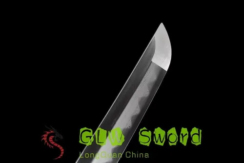 Vista 8 de GLW - Espada real de espiga completa de 41 pulgadas, Katana samurái japonesa hecha a mano, arcilla templada, acero plegado
