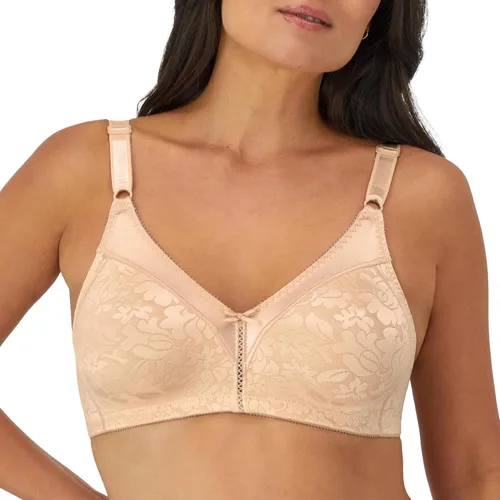 Vista 9 de Bali Women's Wireless Lace Bra, Double Support Lace Bras for Women, Stay-in-Place Straps, Full Coverage, Comfortable