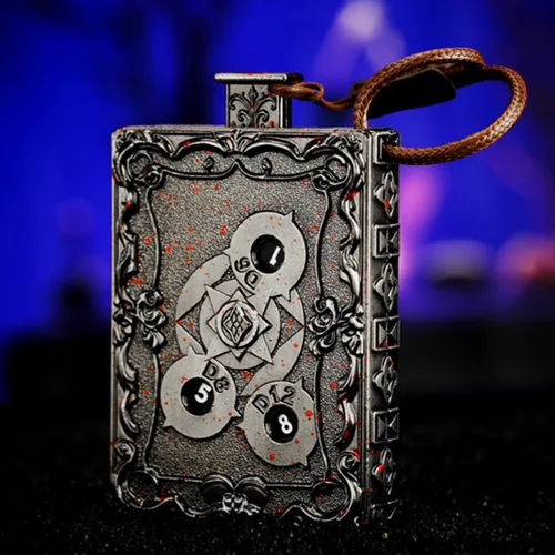Vista 16 de Juego de dados de ruleta único 7 en 1 de metal DND para juegos de rol de mesa, dados giratorios para juegos de rol, juegos de dados DND equilibrados