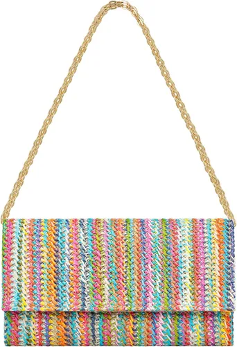 Vista 11 de Kseymeir Bolso de mano de paja para el hombro, bolso cruzado tipo sobre, bolso de rafia para verano, playa, viajes, moda 2026 Straw, Summer