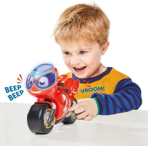 Vista 7 de Ricky Zoom Motocicleta de juguete con luz y sonidos, rojo para niños, niña