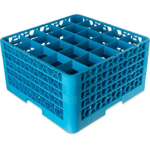 Vista 15 de Carlisle FoodService Products Opticlean - Estante de vidrio con 25 compartimentos con 1 extensor, azul, 5.56 pulgadas