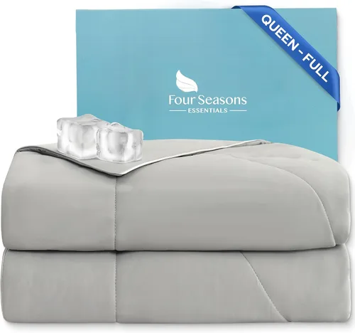 Vista 10 de Four Seasons Essentials Edredón refrescante - Tamaño King 106 x 90 pulgadas - Gris