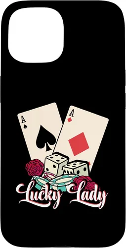 Vista 6 de Lucky Lady Poker Player Gambling Casino Gambler Case for iPhone 16