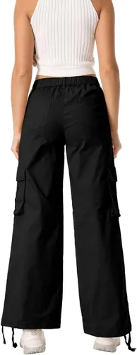 Vista 8 de Pantalones cargo para mujer, de secado rápido, informales, militares, militares, camuflaje, combate, trabajo, pantalones casuales con bolsillos