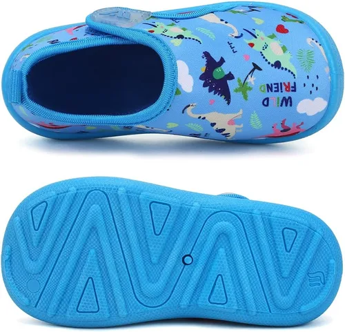 Vista 3 de FANTURE Zapatos de agua para niños y niñas, lindas sandalias acuáticas, playa, piscina, parque acuático, tenis acuáticos, para niños pequeños