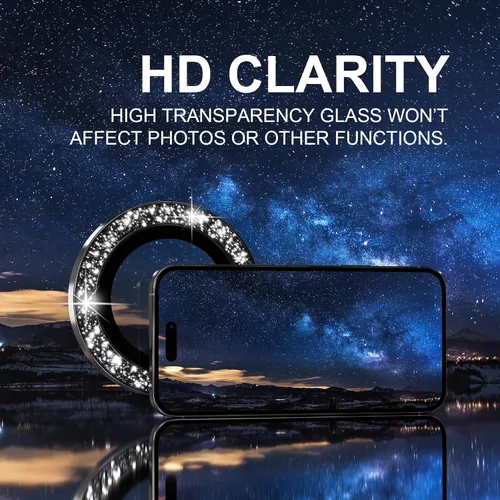 Vista 74 de Choiche Compatible para iPhone 16 Pro/iPhone 16 Pro Max Protector de Lente de Cámara, Vidrio Templado 9H Protector de Pantalla de Cubierta de Cámara