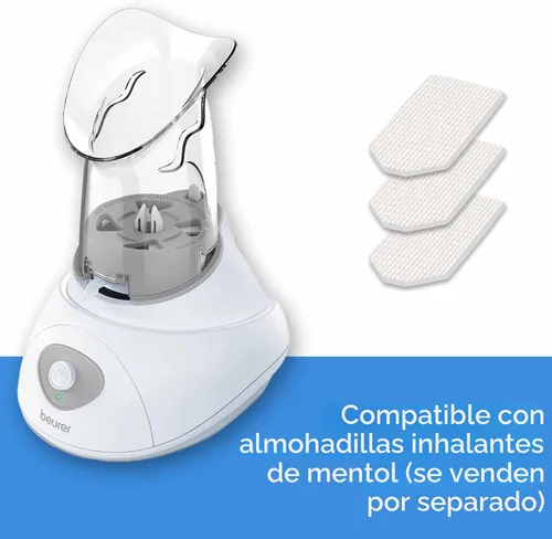 Vista 6 de Beurer Inhalador de vapor SI30 para congestión sinusal y alergias, sin medicamentos, configuración rápida de 3 a 5 minutos, ultra silencioso