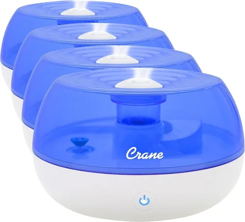 Vista 7 de Crane Humidificador ultrasónico de niebla fría, azul y blanco