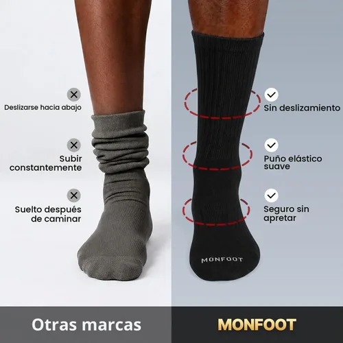 Vista 3 de MONFOOT 3-8 pares de calcetines deportivos acolchados para mujeres y [Sólido] Negro (8 Pares)
