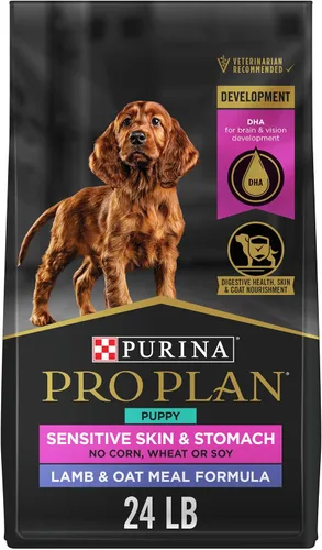 Vista 13 de Purina Pro Plan Alimento para Cachorros de Piel y Estómago Sensibles Fórmula de Cordero y Harina de Avena - Bolsa de 4 lb