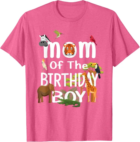 Vista 40 de Camiseta de fiesta de animales con temática de zoológico para niño de cumpleaños, Negro