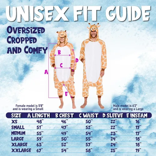 Vista 4 de Adult Onesie Halloween Costume - Animal and Sea Creature - Plush One Piece Cosplay Suit for Adults, Women and Men FUNZIEZ!