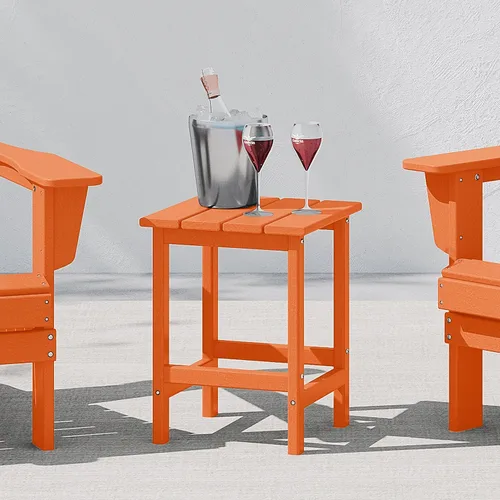 Vista 44 de WestinTrends Malibu - Mesa auxiliar cuadrada para exterior para silla Adirondack, teca
