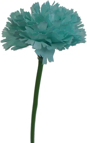 Vista 9 de Ramo de seda artificial de flores de clavel de 60 tallos (azul)
