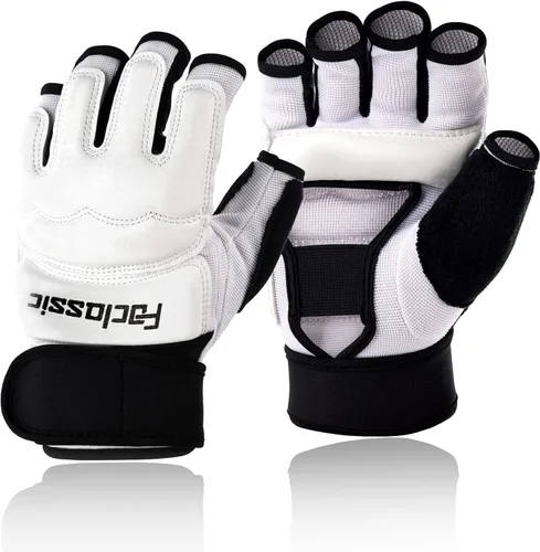 Vista 13 de Guantes de boxeo de kickboxing, guantes de boxeo para hombres, mujeres, niños, medio dedo, saco de boxeo, guantes de lucha para hombres y mujeres