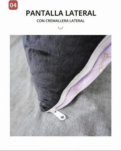 Vista 5 de Funda de almohada linda de dibujos animados de anime de doble cara de felpa para decoración de dormitorio de niña, funda de almohada de algodón