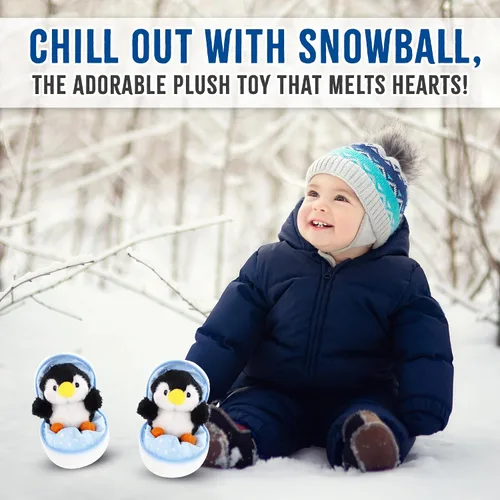 Vista 3 de Snowball - Huevo sorpresa con cremallera – 6 pulgadas – Lindo y suave surtido de juguetes de peluche para amigos, familia de todas las edades