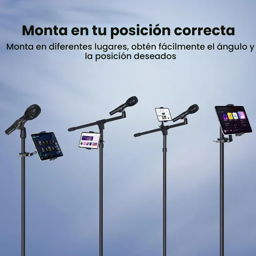 Vista 2 de CreaDream Soporte para iPad para soporte de micrófono, soporte de tableta