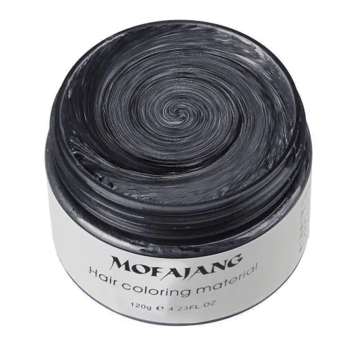 Vista 10 de NYKKOLA Cera unisex para el cabello, tinte de color crema para peinar, pomada de peinado natural, lavable temporal, fiesta cosplay (gris mate ceniza)
