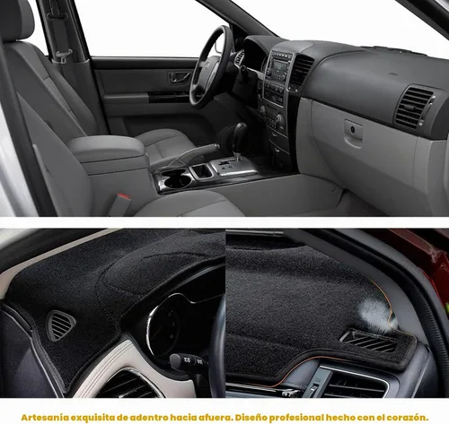 Vista 5 de Alfombrilla para tablero de instrumentos con protección solar, antideslizante, personalizada, compatible con Kia Sorento 2004-2009 (2004-2009)